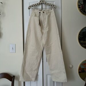 thrills cream jeans